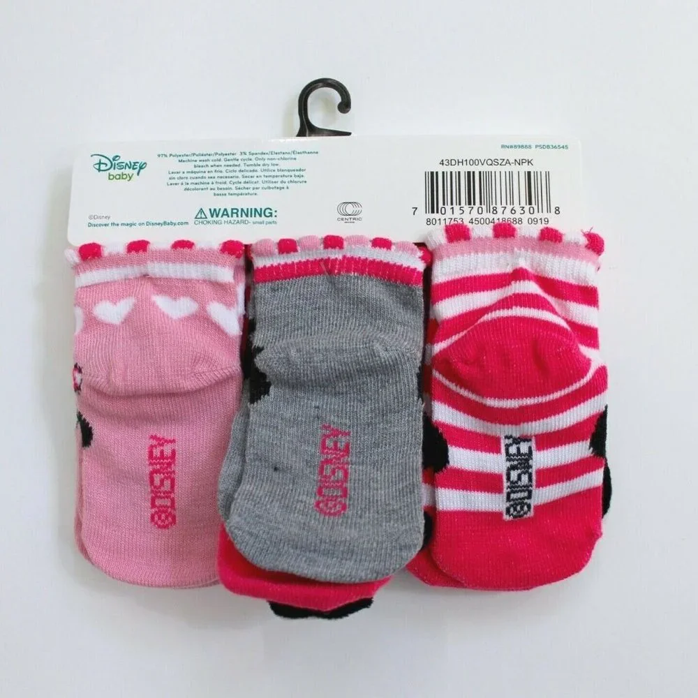 Disney Baby 6 Pairs Minnie Mouse Socks Size 6-12M